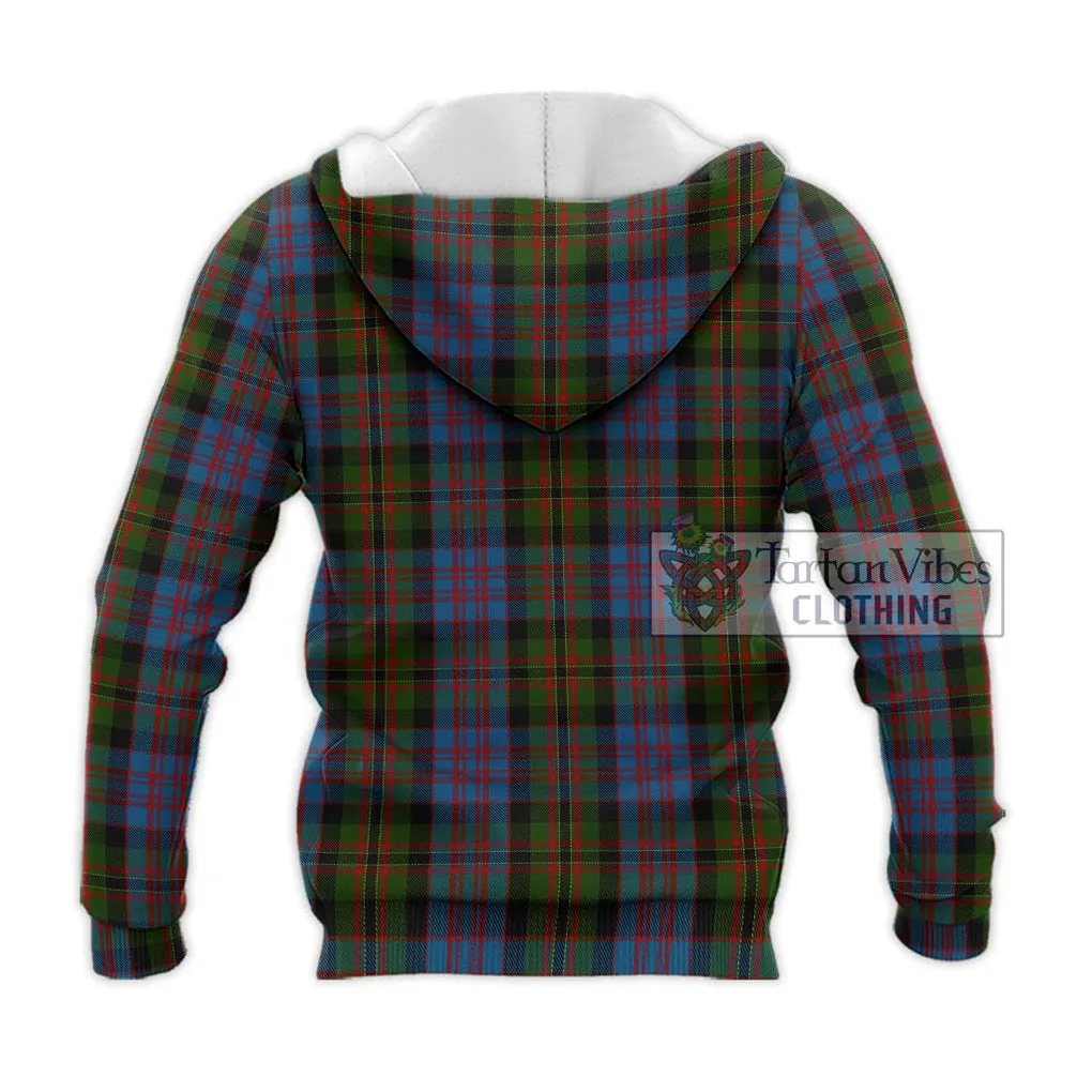 Bowie Tartan Knitted Hoodie with Family Crest DNA In Me Style